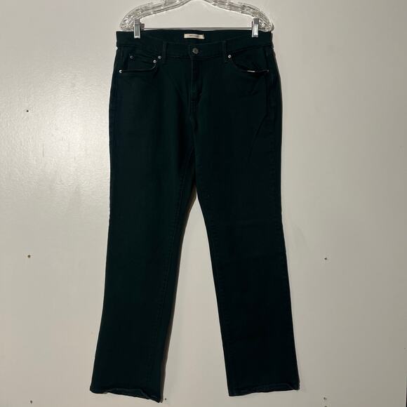 Levi’s 505 Regular Straight Fit 5 Pocket Stretch Green Jeans Womans Size 31x32 - Picture 1 of 7